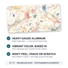 Terrazzo aluminum front license plate