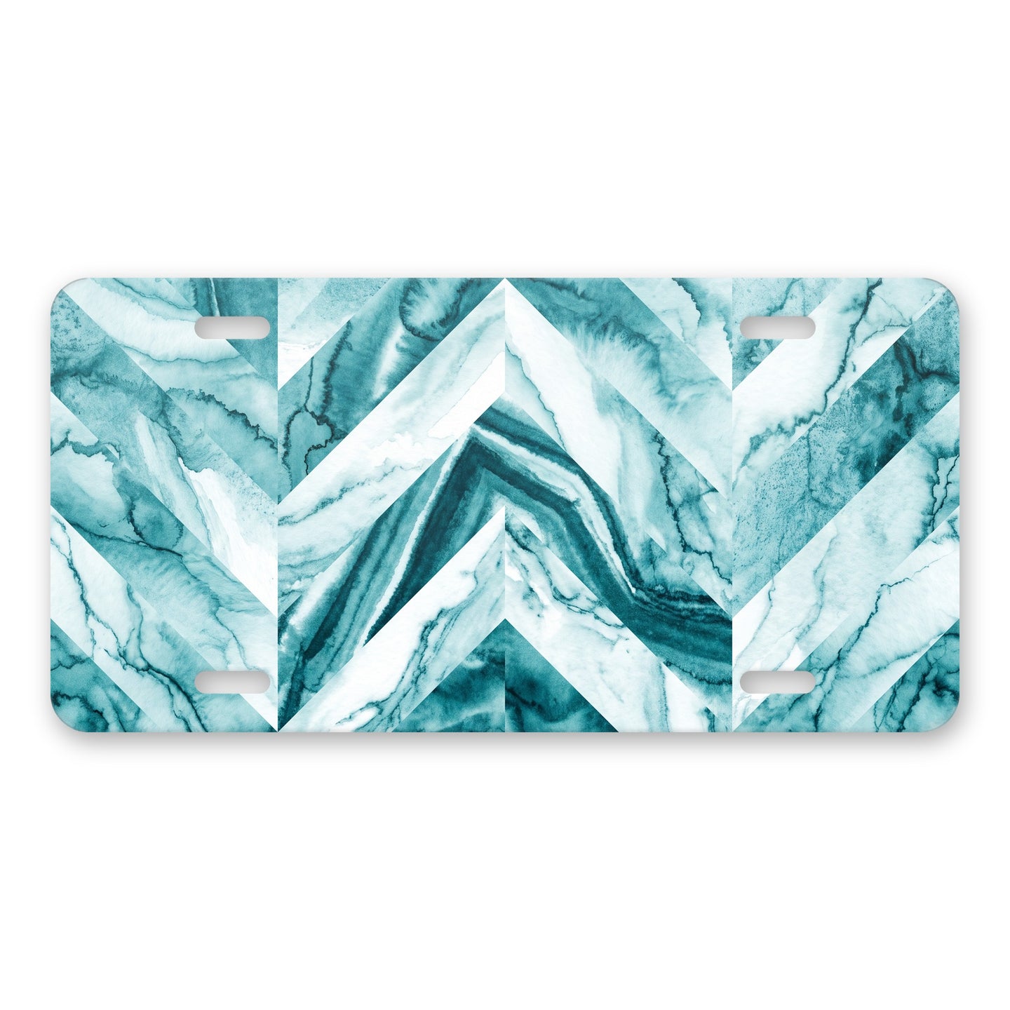 Chevron aluminum front license plate