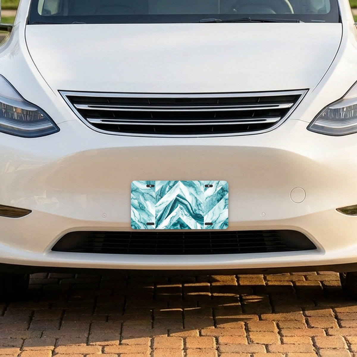 Chevron aluminum front license plate