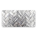 Herringbone aluminum front license plate