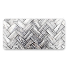 Herringbone aluminum front license plate