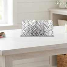 Herringbone aluminum front license plate