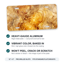 Honeycomb Hexagon aluminum front license plate