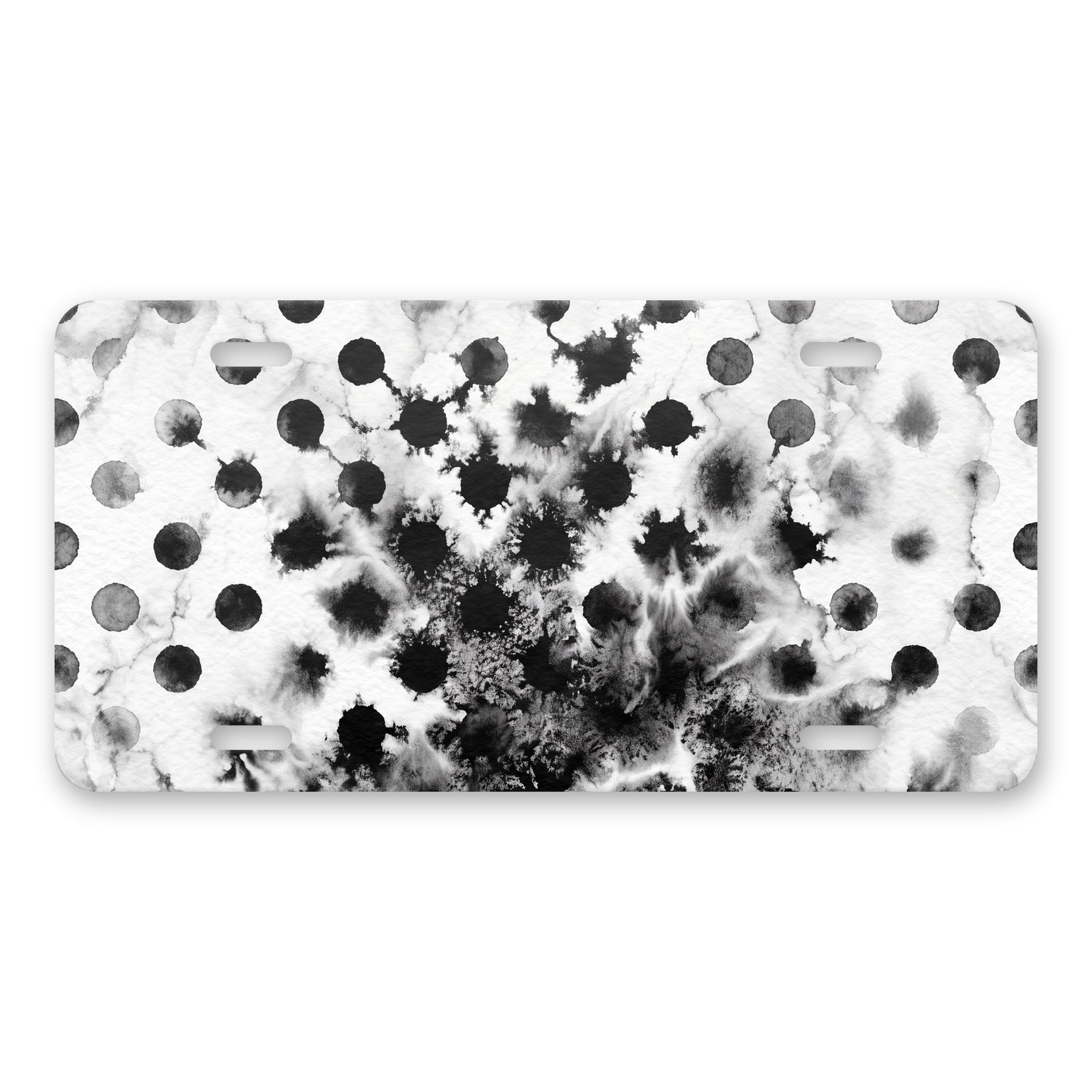 Polka Dot aluminum front license plate