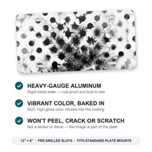 Polka Dot aluminum front license plate