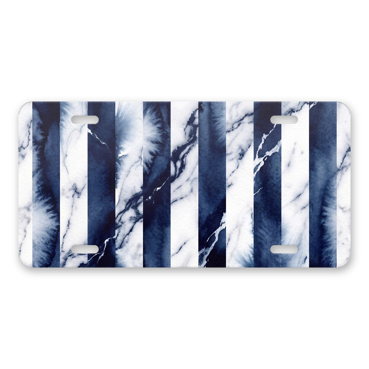 Bold Stripes aluminum front license plate