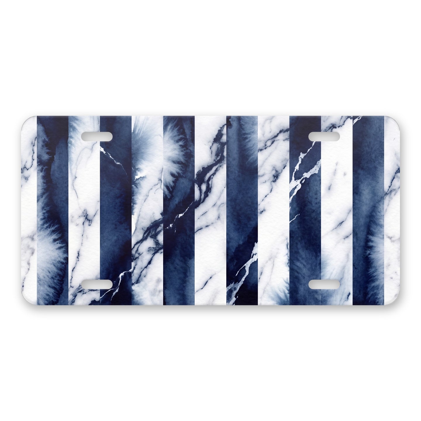 Bold Stripes aluminum front license plate
