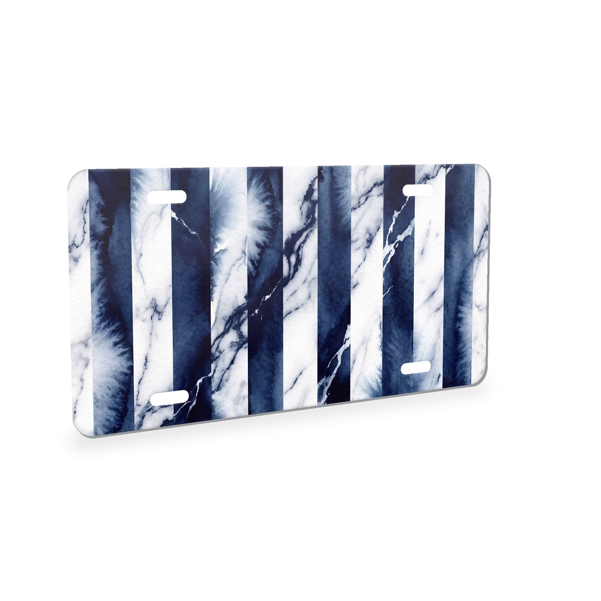 Bold Stripes aluminum front license plate