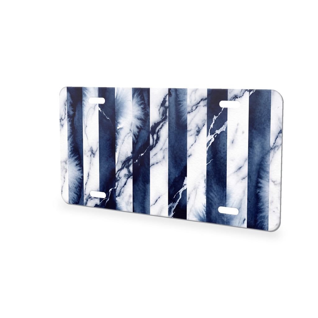 Bold Stripes aluminum front license plate