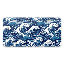 Ocean Waves aluminum front license plate