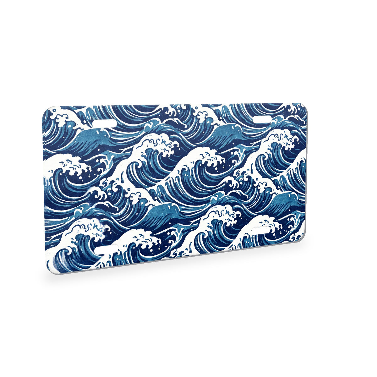 Ocean Waves aluminum front license plate