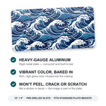 Ocean Waves aluminum front license plate