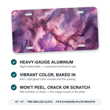 Galaxy Nebula aluminum front license plate
