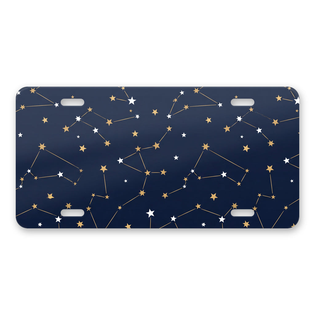 Starry Night Sky aluminum front license plate