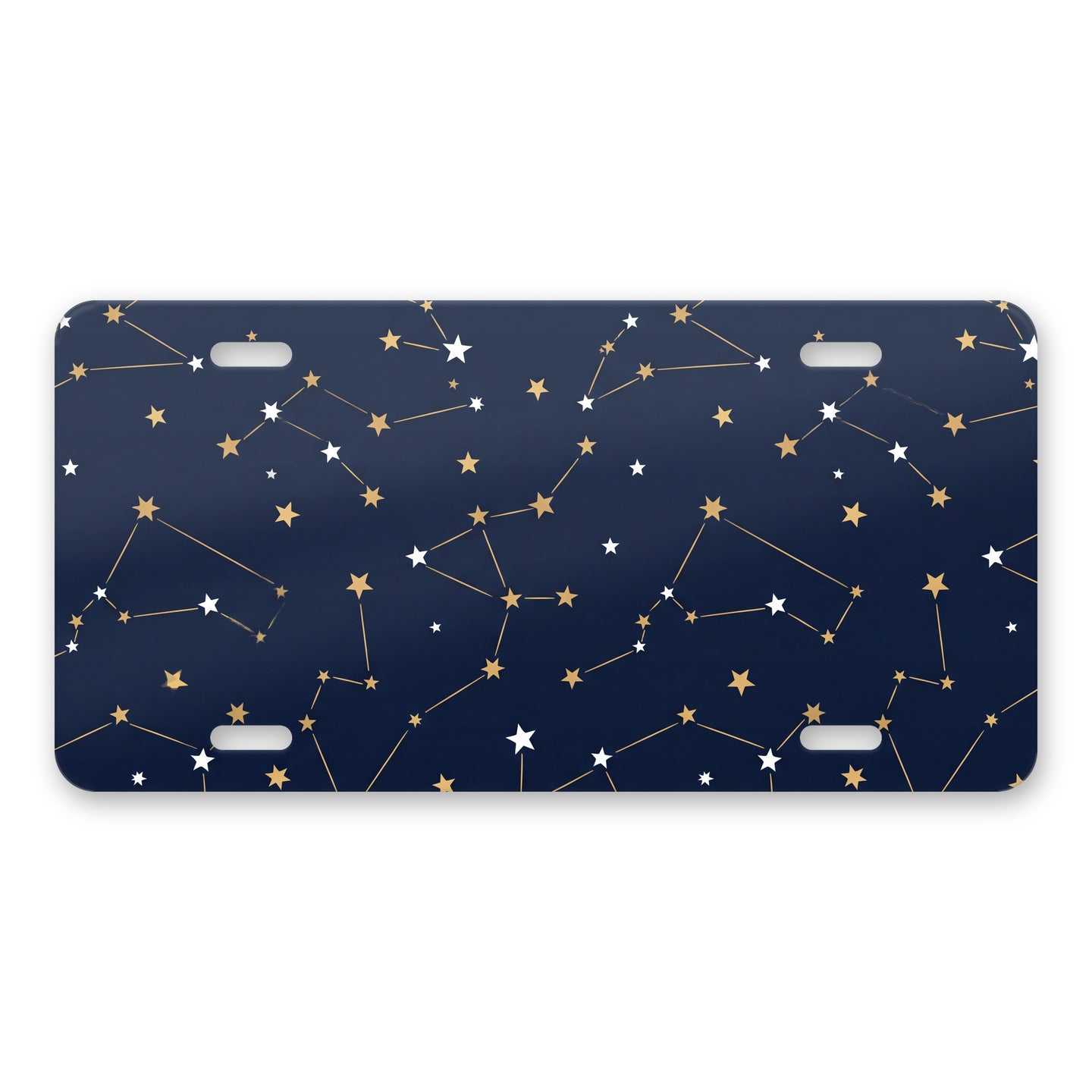 Starry Night Sky aluminum front license plate