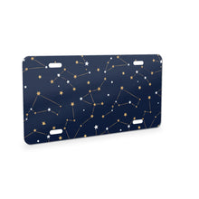 Starry Night Sky aluminum front license plate