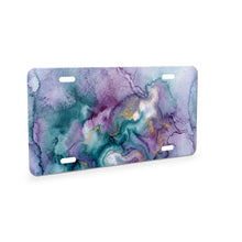Watercolor Ombre aluminum front license plate
