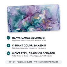 Watercolor Ombre aluminum front license plate