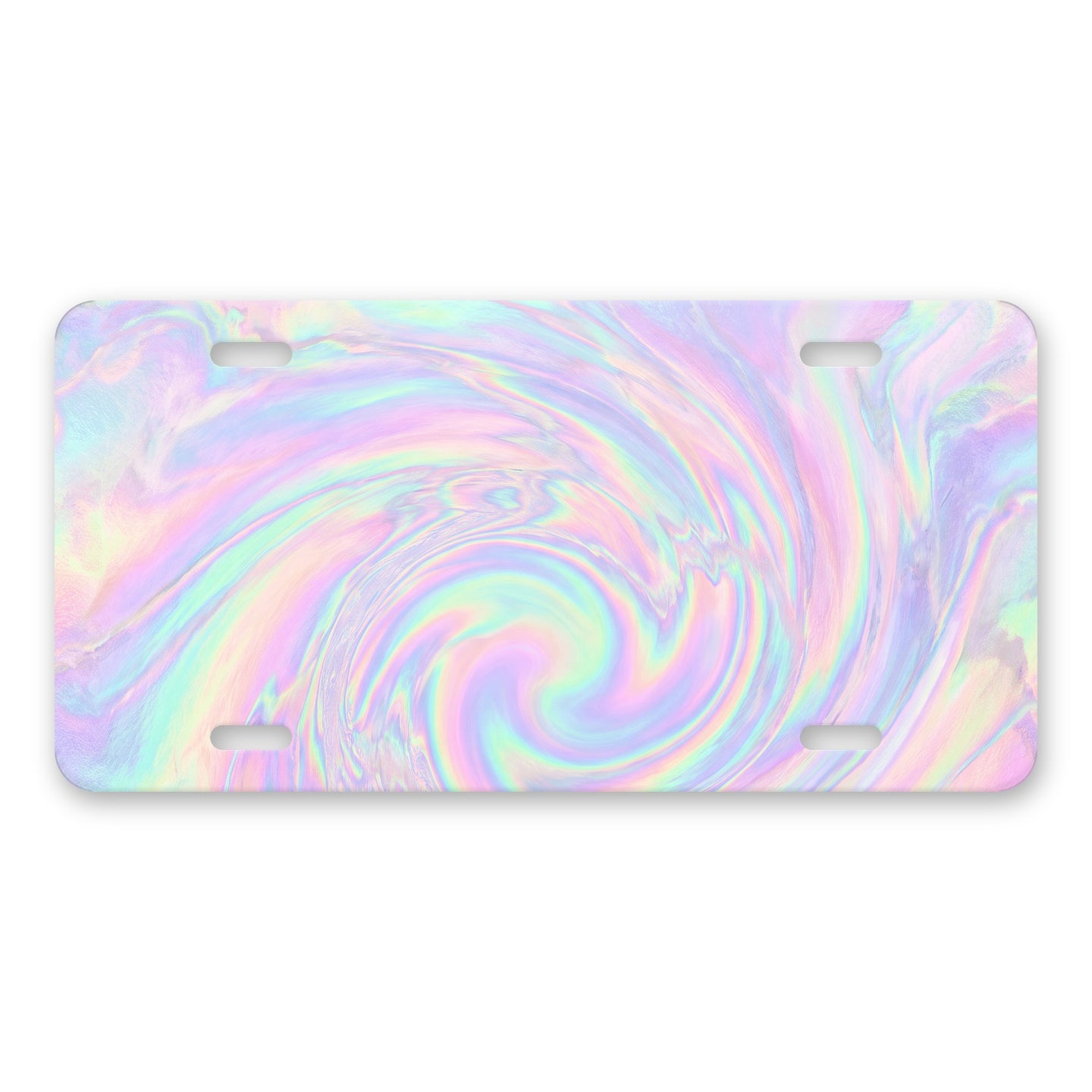 Holographic Iridescent aluminum front license plate