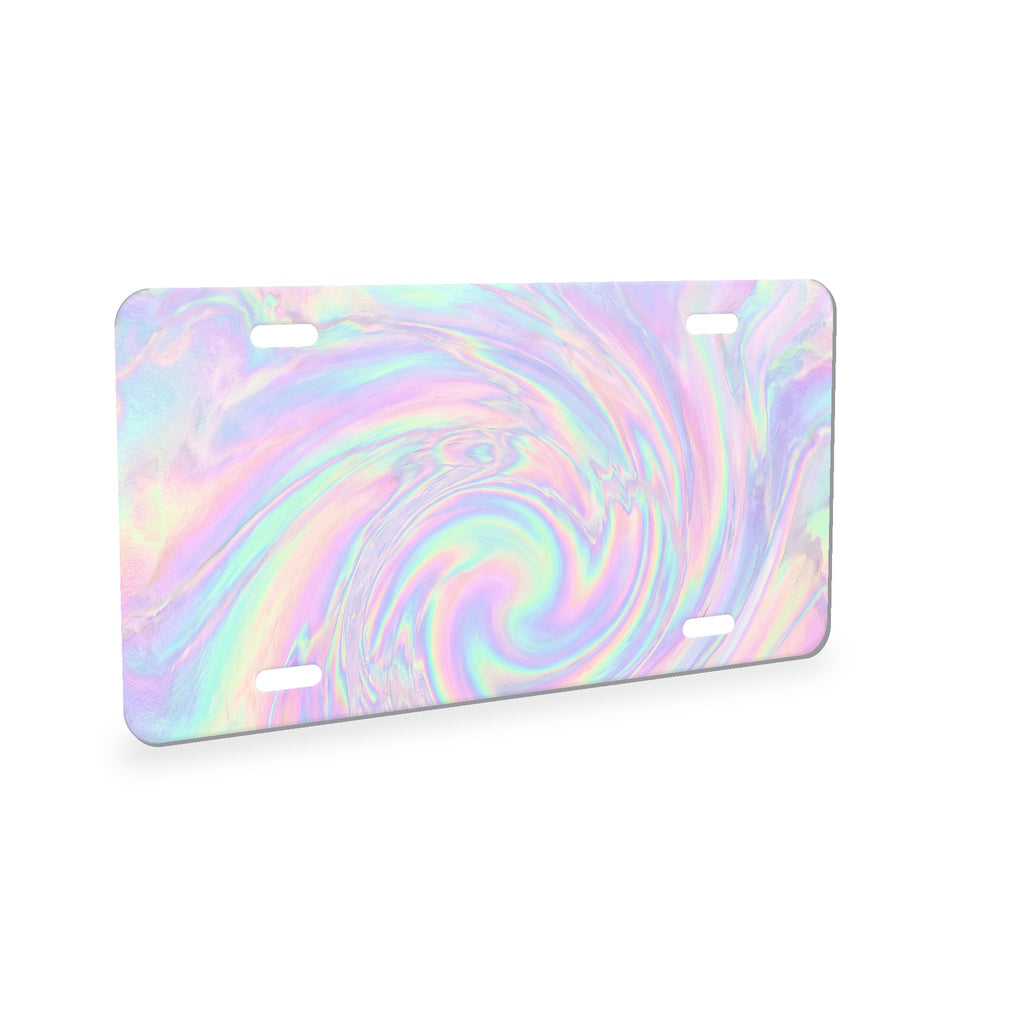 Holographic Iridescent aluminum front license plate