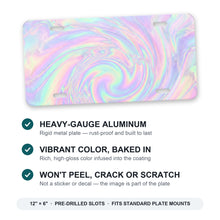 Holographic Iridescent aluminum front license plate
