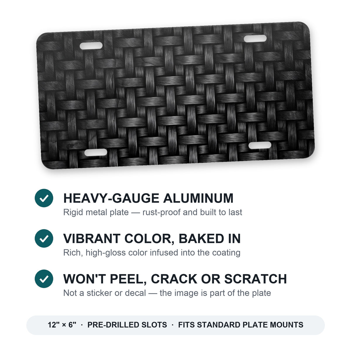 Carbon Fiber aluminum front license plate
