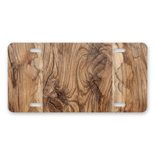 Rustic Wood Grain aluminum front license plate