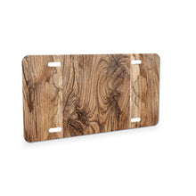 Rustic Wood Grain aluminum front license plate