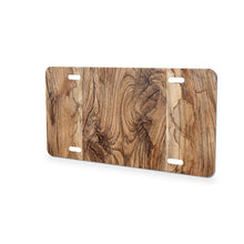 Rustic Wood Grain aluminum front license plate
