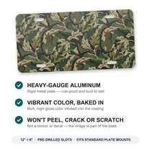 Green Camo aluminum front license plate