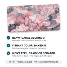 Pink Camo aluminum front license plate