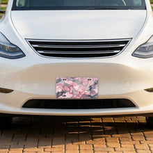 Pink Camo aluminum front license plate