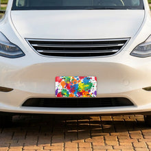 Paint Splatter aluminum front license plate