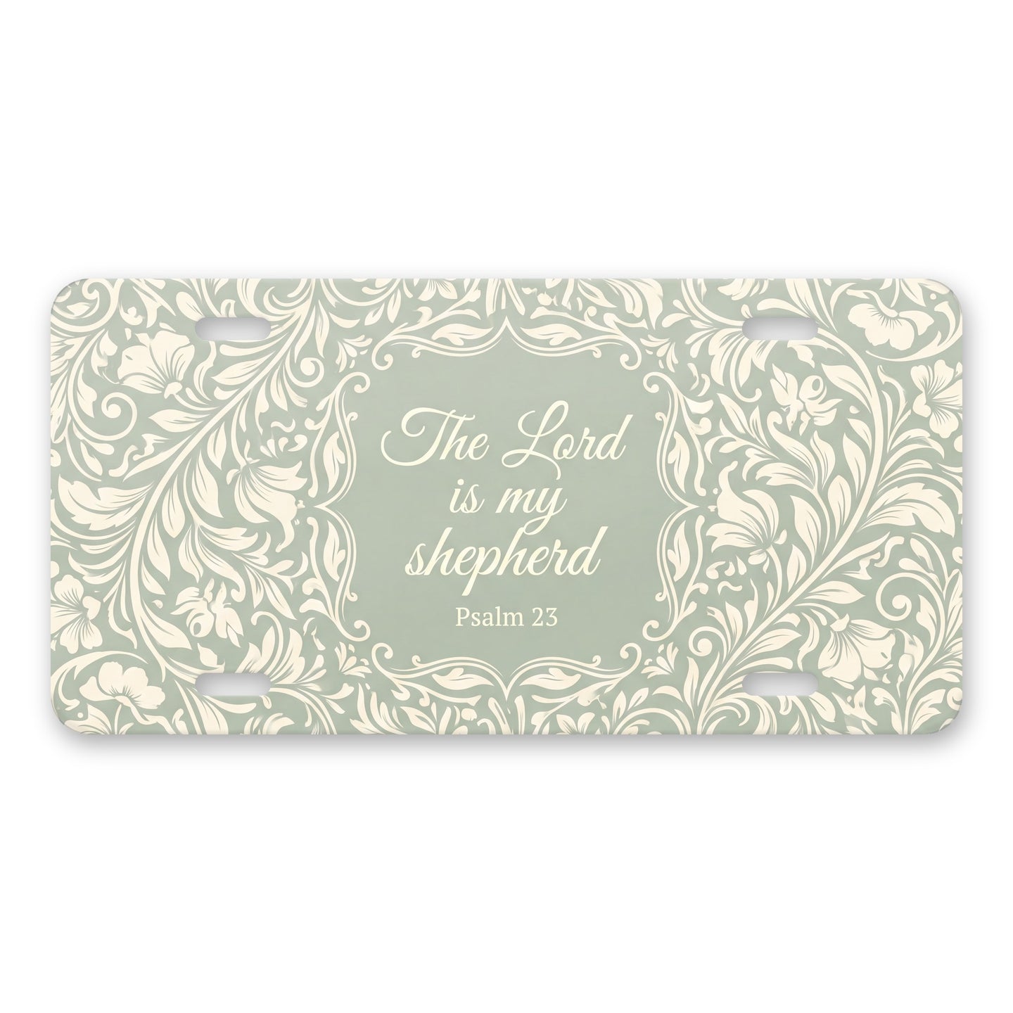 Psalm 23 aluminum front license plate