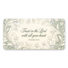 Proverbs 3:5 aluminum front license plate