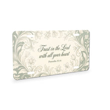 Proverbs 3:5 aluminum front license plate
