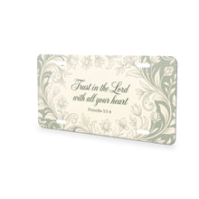Proverbs 3:5 aluminum front license plate
