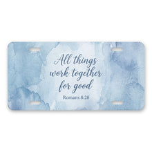 Romans 8:28 aluminum front license plate