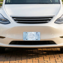 Romans 8:28 aluminum front license plate