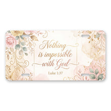 Luke 1:37 aluminum front license plate