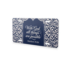 Matthew 19:26 aluminum front license plate