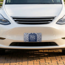 Matthew 19:26 aluminum front license plate