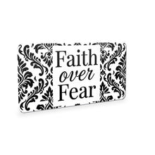 Faith Over Fear aluminum front license plate