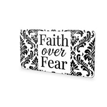 Faith Over Fear aluminum front license plate