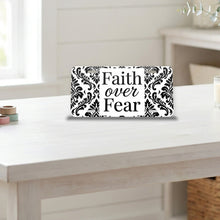 Faith Over Fear aluminum front license plate