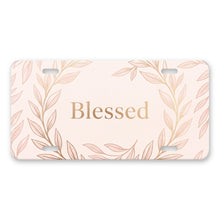 Blessed Script aluminum front license plate
