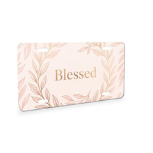 Blessed Script aluminum front license plate