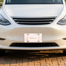 Blessed Script aluminum front license plate