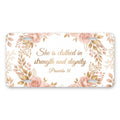 She Is Clothed In Strength aluminum front license plate