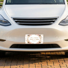 She Is Clothed In Strength aluminum front license plate